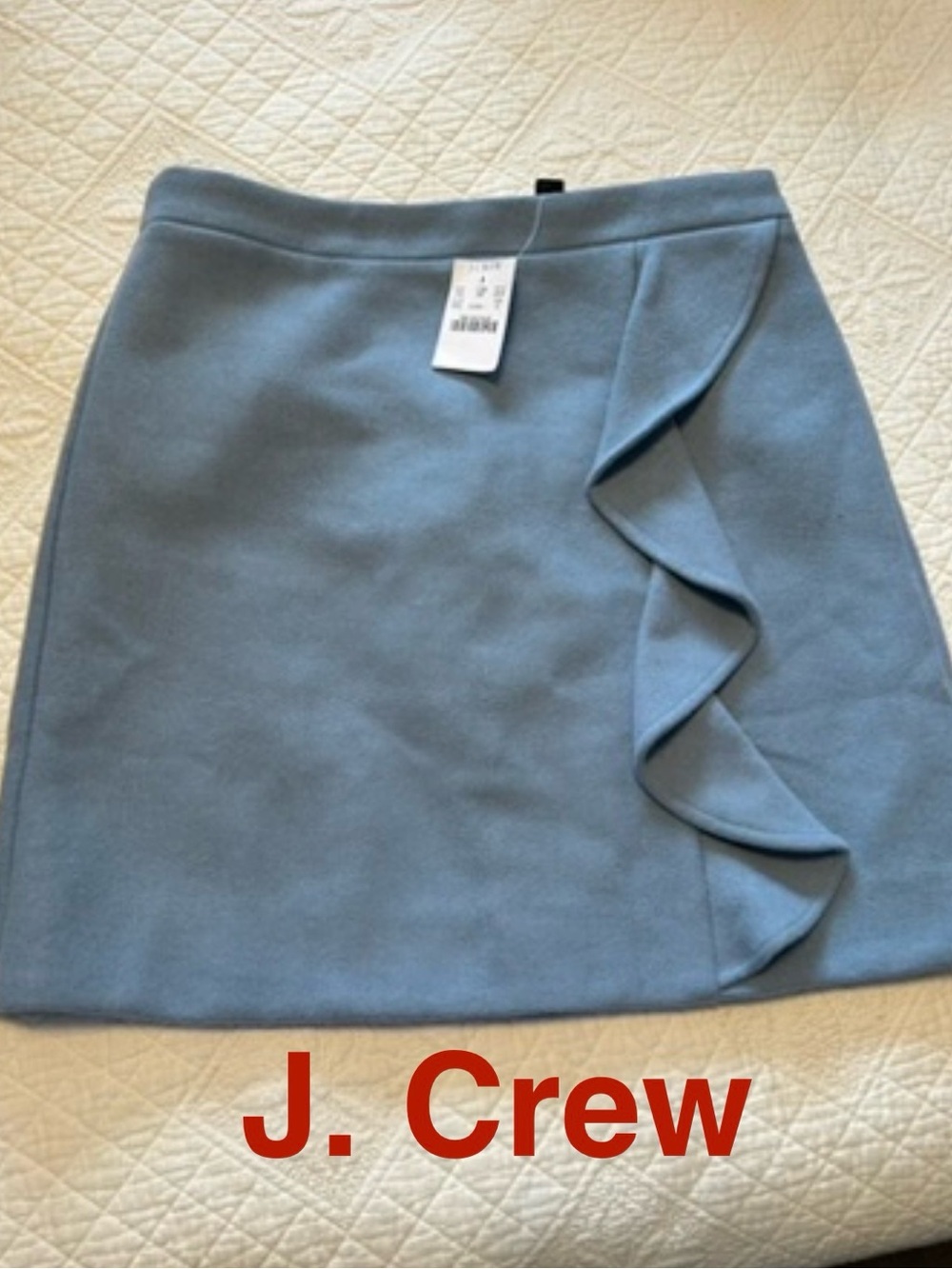 J. Crew | NWT | Wool Blend Dusty Blue Mini Skirt - Women’s 2